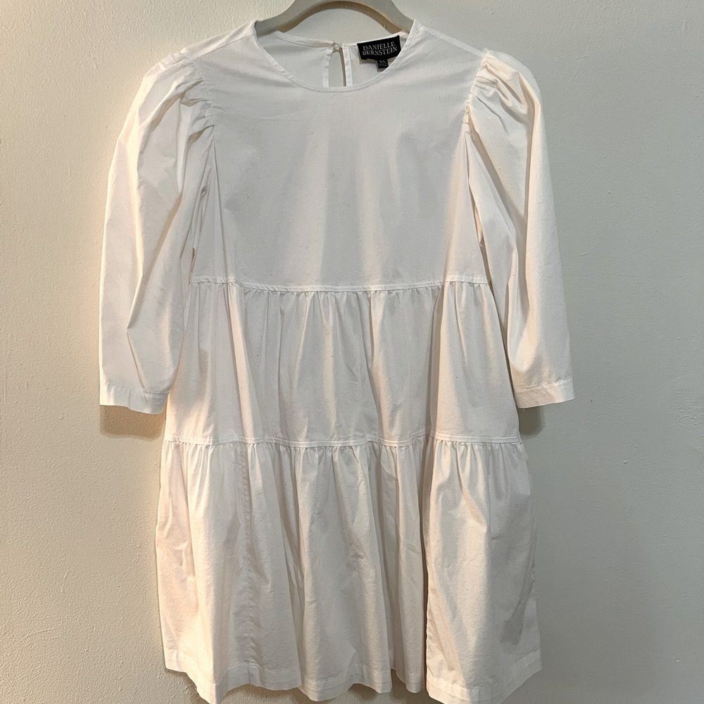 White Baby Doll Dress with Pockets!